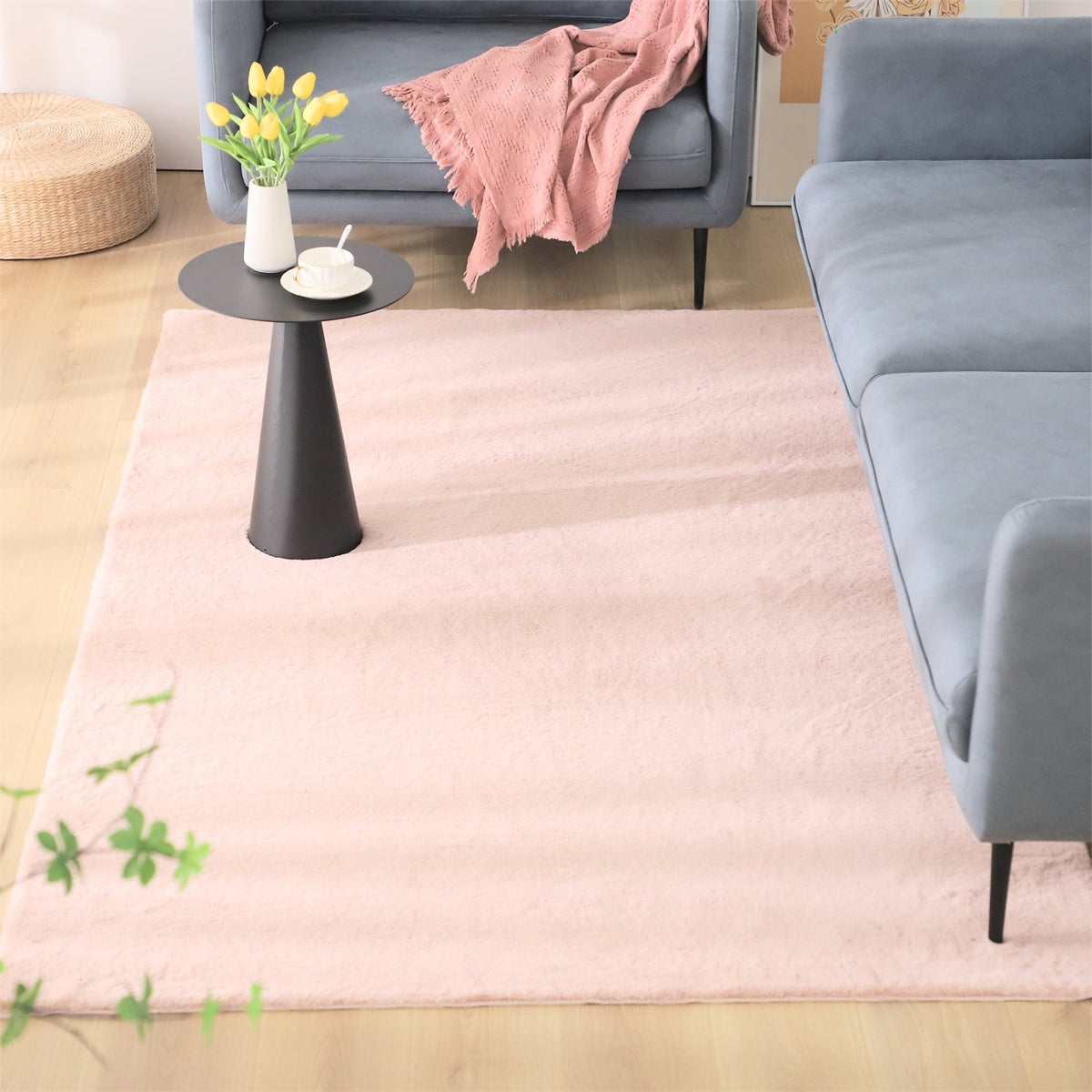 Kasentex Decorative Area Rug - Soft Accent Rug for Home Decor