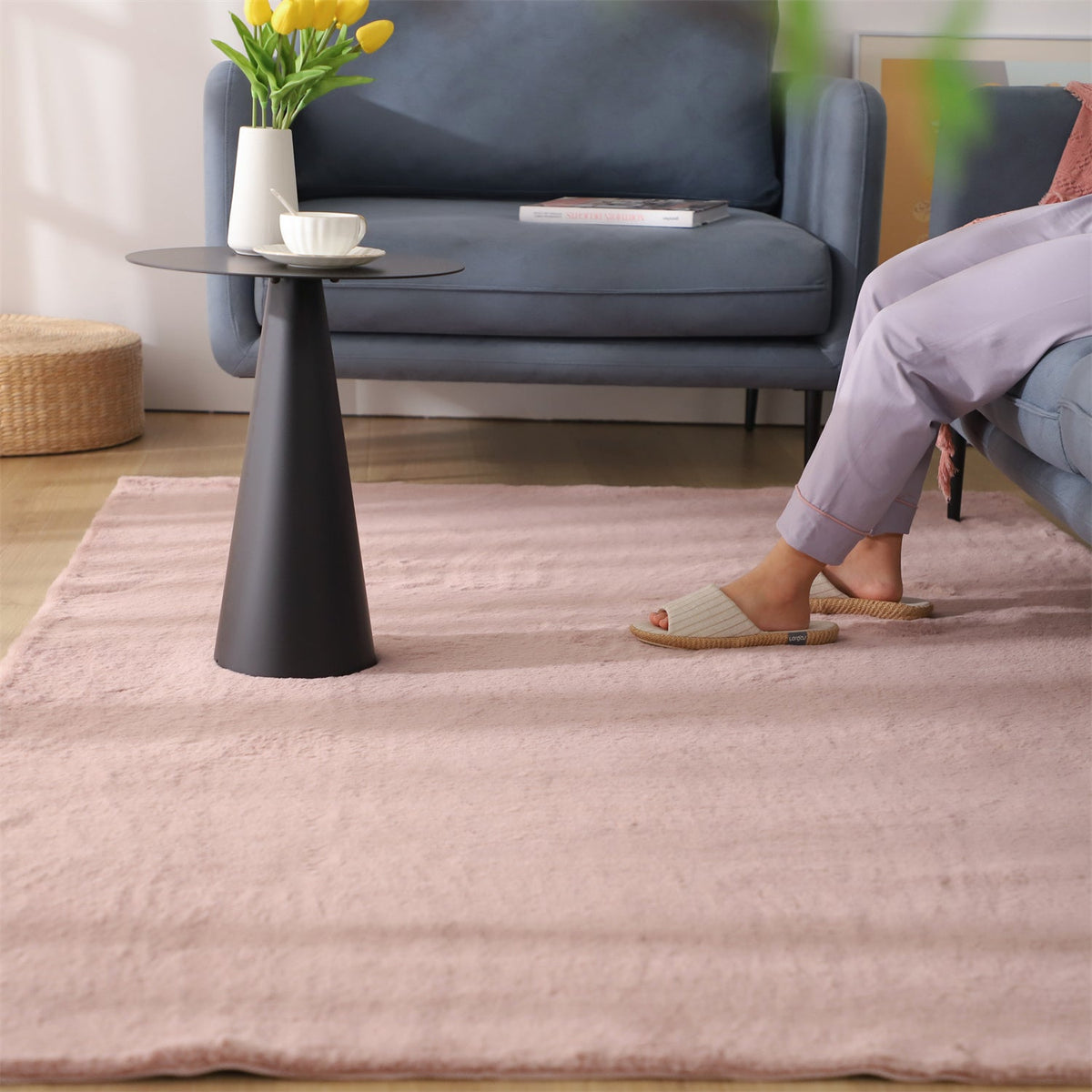 Kasentex Decorative Area Rug - Soft Accent Rug for Home Decor