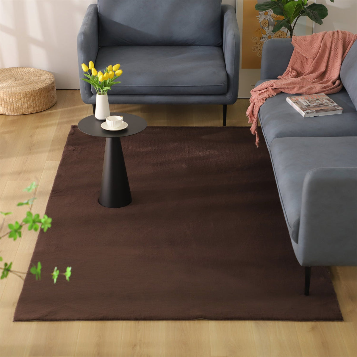 Kasentex Decorative Area Rug - Soft Accent Rug for Home Decor