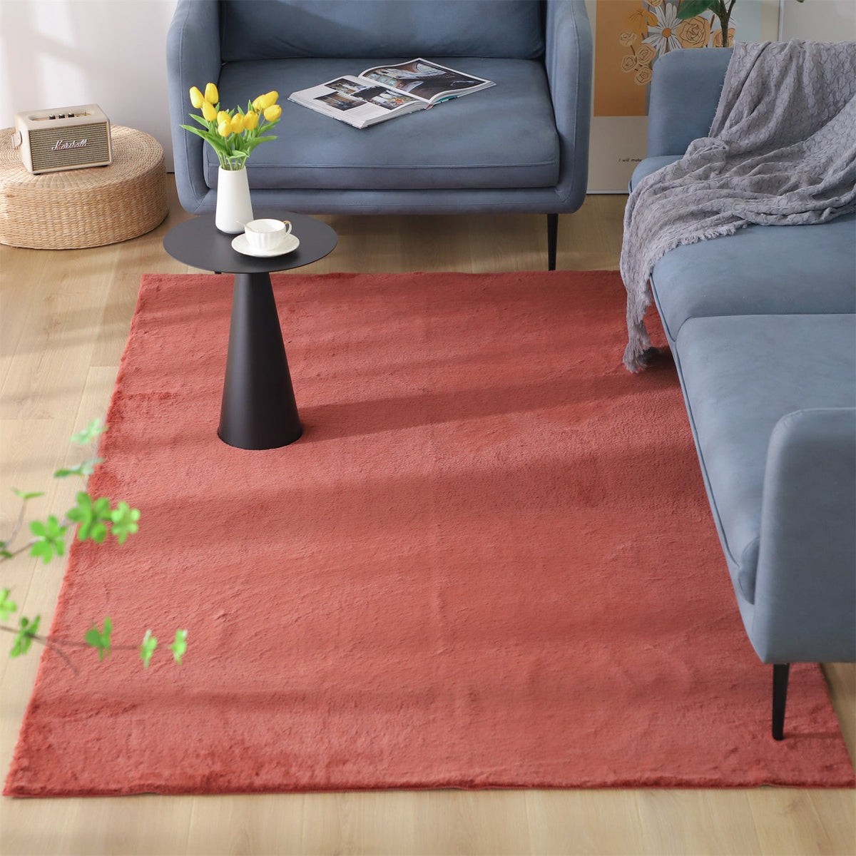 Kasentex Decorative Area Rug - Soft Accent Rug for Home Decor