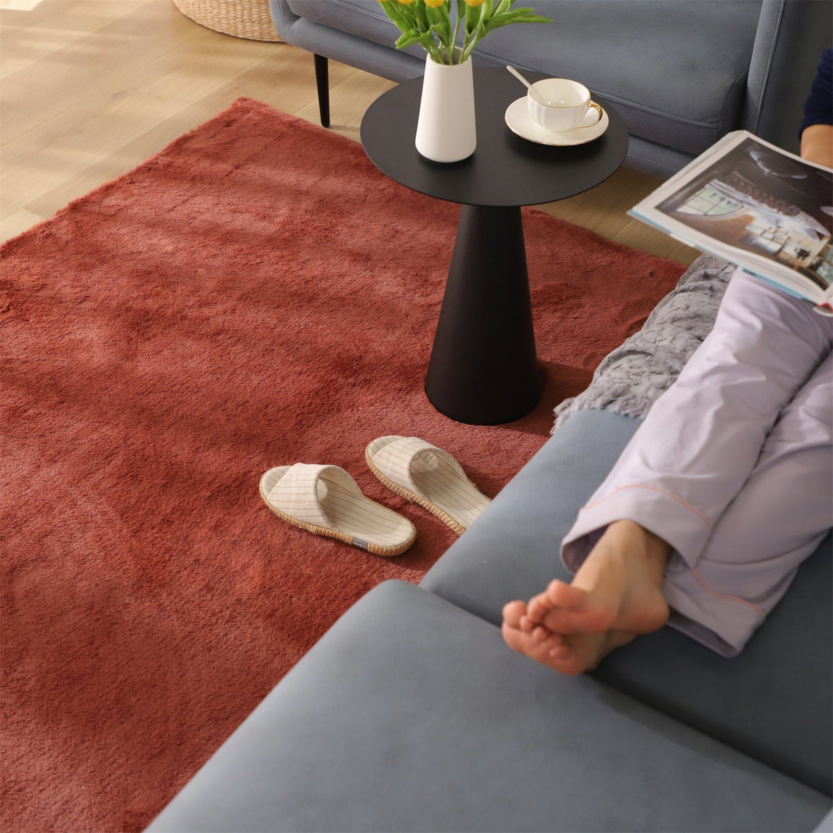 Kasentex Decorative Area Rug - Soft Accent Rug for Home Decor