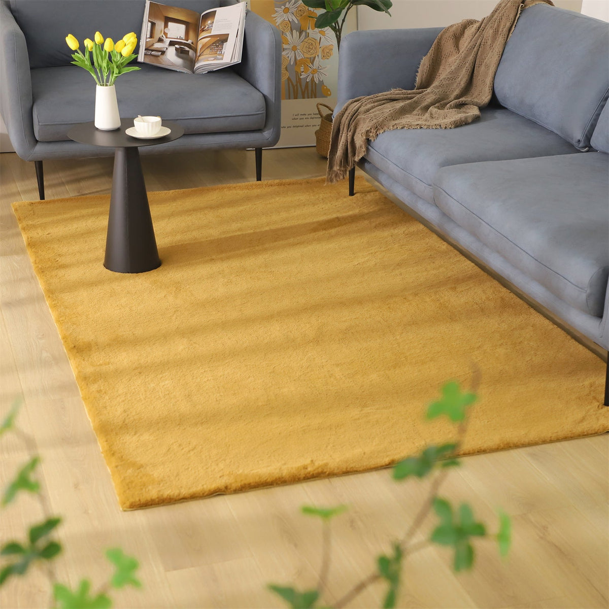 Kasentex Decorative Area Rug - Soft Accent Rug for Home Decor
