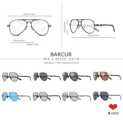 BARCUR Oversize Polarized Sunglasses for Women Trendy Double Beam Design Metal Elliptical Frame with UV400 Protection Fashionable Sun Glasses for Summer Outdoor & Daily Wear