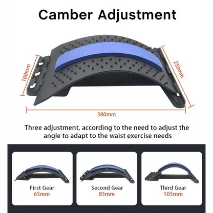 Black Purple Back Stretching Device Muscle Back Massage Relax Stretcher Posture Therapy Back Stretch Spine Pain Relief Stretcher Support Lower And Upper Muscle Pain Relief